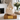 Light Beige & White Porcelain Adult Ashes Urn - Teardrop Heart Design (Celest) on a memorial plinth with a brass plaque