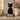 Onyx & Silver Metal Cat Ashes Urn - Nuna on a memorial plinth with a silver plaque