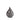 Dark Grey & White Porcelain Teardrop Heart Pet Ashes Urn (Celest)