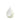 Ivory & White Metal Keepsake Ashes Urn - Teardrop - 17 x 11.5 x 11cm