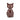Dark Brown & Silver Metal Pet Ashes Urn - Nuna - 23 x 12 x 12cm