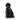 Black Glossy Ceramic Dog Pet Ashes Urn - 27 x 16.5 x 18.5cm