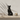 Black Ceramic Sitting Cat Pet Ashes Urn - 22 x 11.5 x 10.5cm