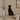 Black Glossy Ceramic Sitting Cat Pet Ashes Urn - 22 x 11.5 x 10.5cm