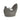 Dark Grey & White Porcelain Pet Ashes Urn - 16 x 23 x 20cm