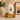 White & Gold Ceramic Adult Ashes Urn on a memorial plinth with a brass plaque
